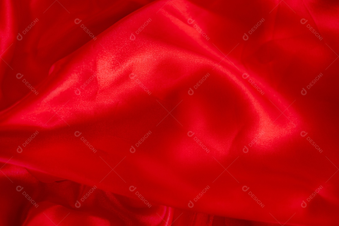 Textura gradiente de roupa de cama vermelha estilo de curva turva de tecido de luxo abstrato, roupa de cama enrugada e sombras cinza escuras, plano de fundo