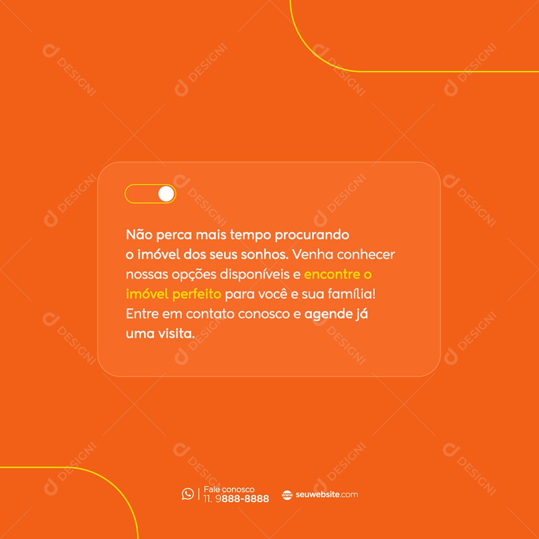 Não Perca Mais Tempo Procurando o Imóvel do Seu Sonho Social Media PSD Editável
