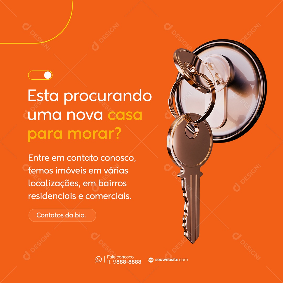 Esta Procurando Uma Nova Casa Para Morar Social Media PSD Editável