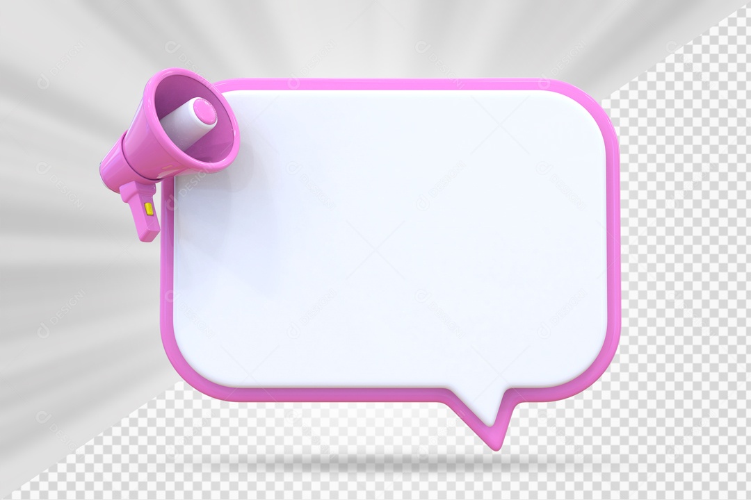Caixa De Mensagem e Notificação Elemento 3D PSD