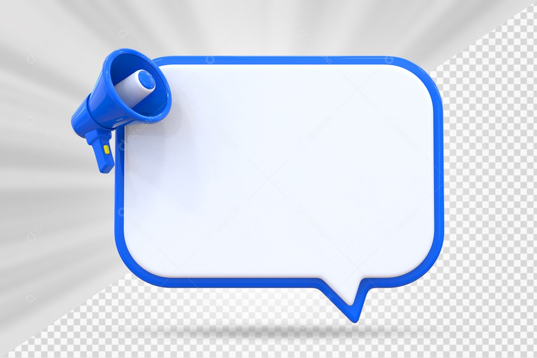 Caixa De Mensagem e Notificação Elemento 3D PSD