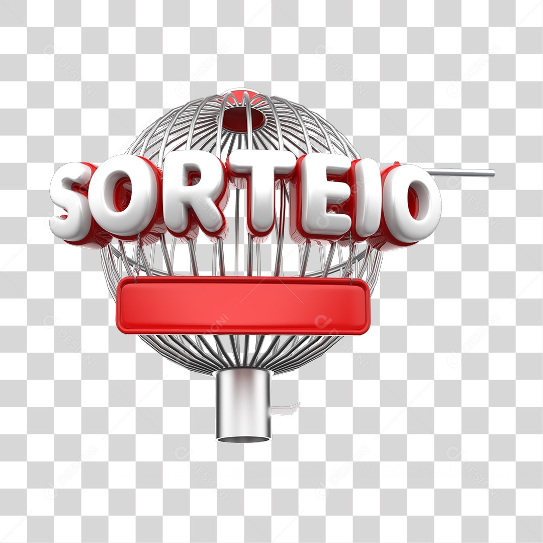 Sorteio Selo 3D Para Composição PNG Transparente