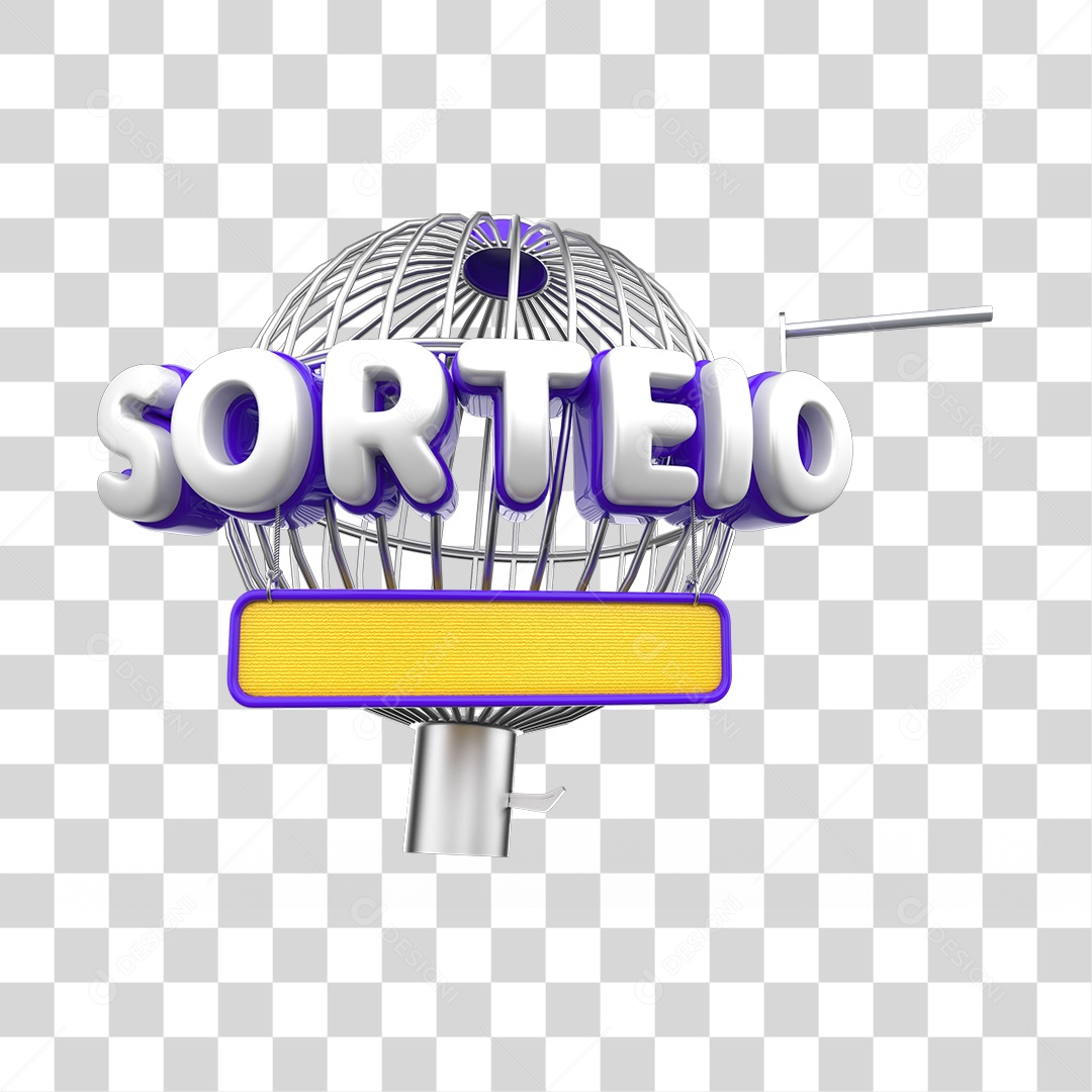 Sorteio Selo 3D Para Composição PNG Transparente