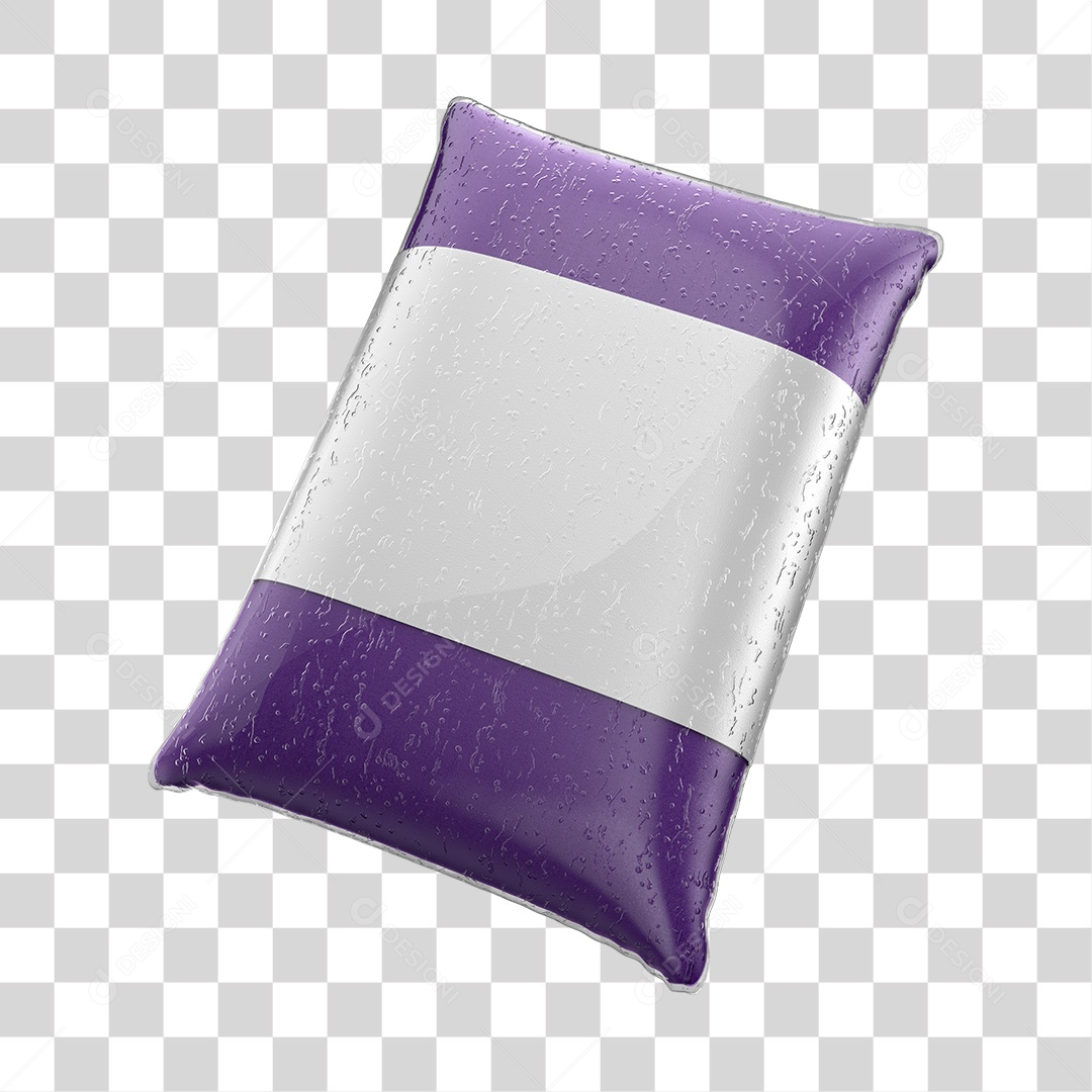 Pacote Roxo De Polpa de Fruta Elemento 3D Para Composição PNG Transparente