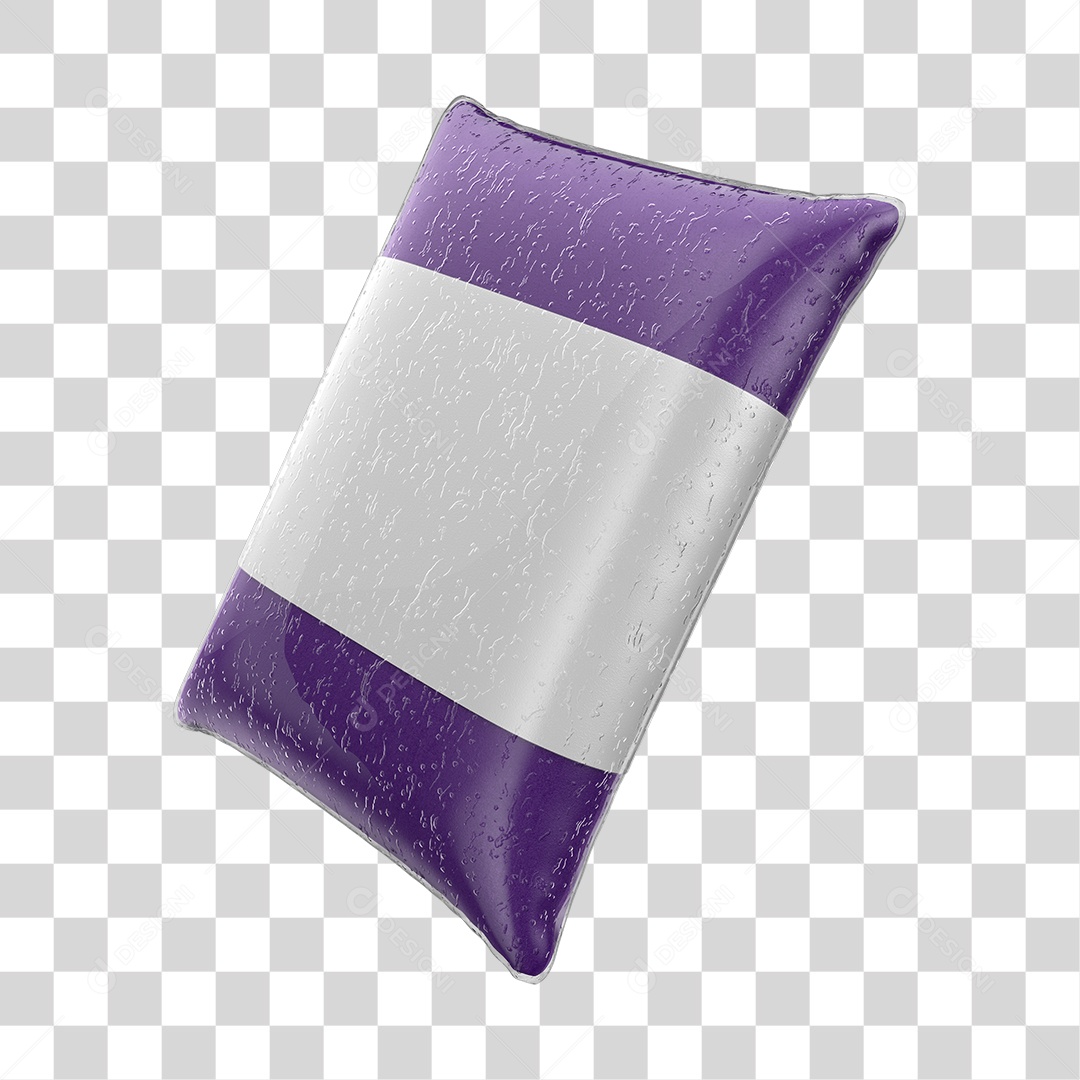 Pacote Roxo De Polpa de Fruta Elemento 3D Para Composição PNG Transparente