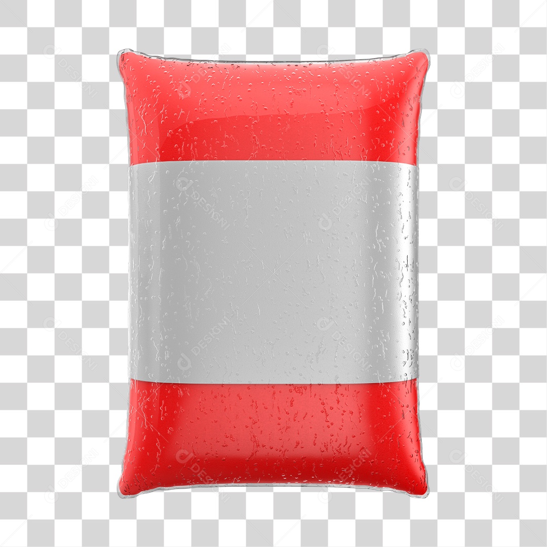 Pacote Vermelho De Polpa de Fruta Elemento 3D Para Composição PNG Transparente