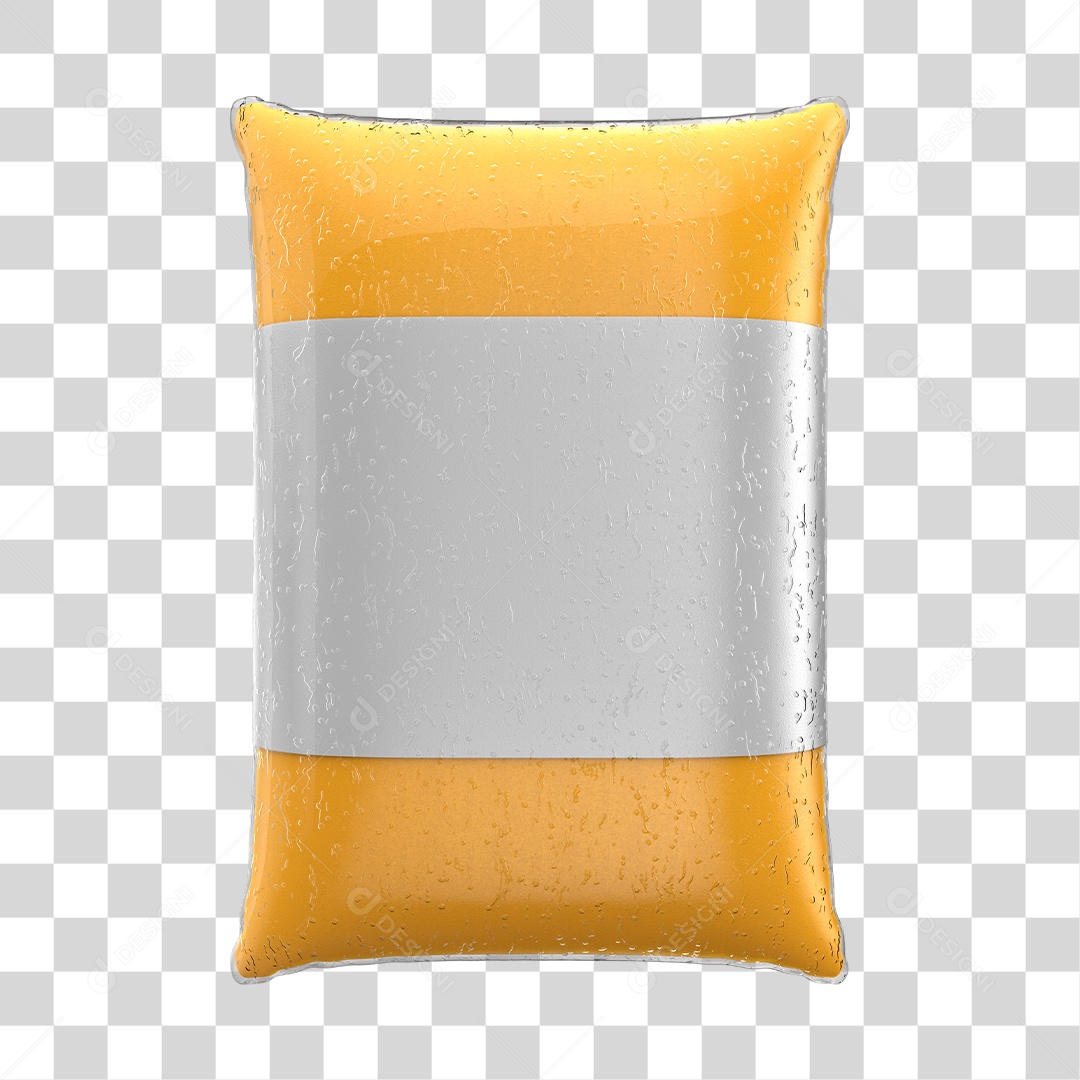 Pacote Laranja De Polpa de Fruta Elemento 3D Para Composição PNG Transparente