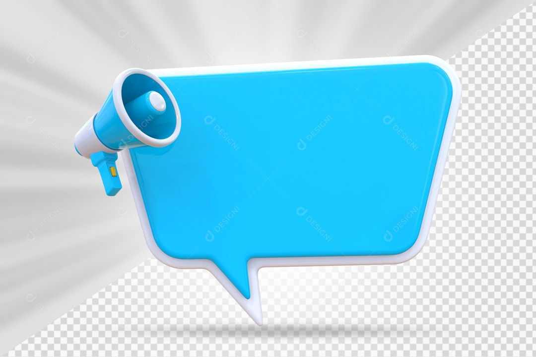 3D Blue PSD Message and Notification Box