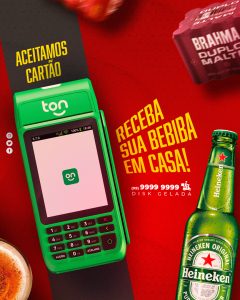 Receba Sua Bebida em Casa Aceitamos Cartão Social Media PSD Editável
