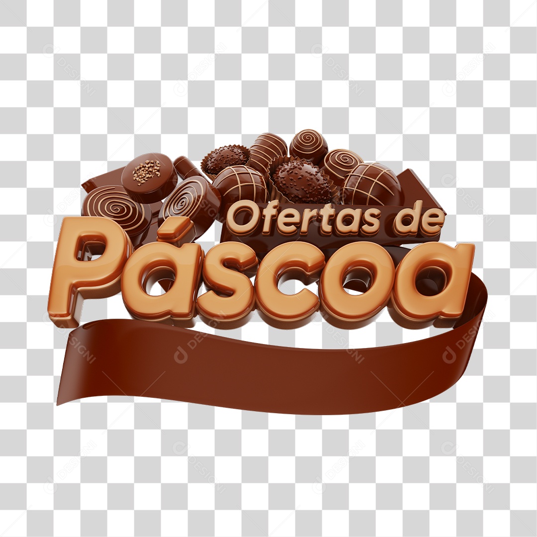 Ofertas De Páscoa Selo 3D Para Composição PNG Transparente
