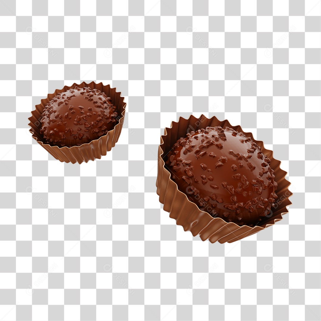 Brigadeiros De Páscoa Elemento 3D Para Composição PNG Transparente
