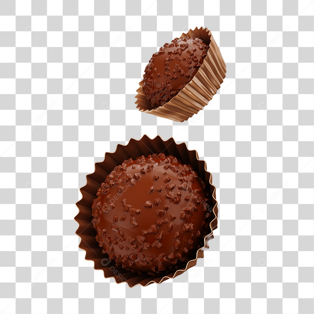 Brigadeiros De Páscoa Elemento 3D Para Composição PNG Transparente