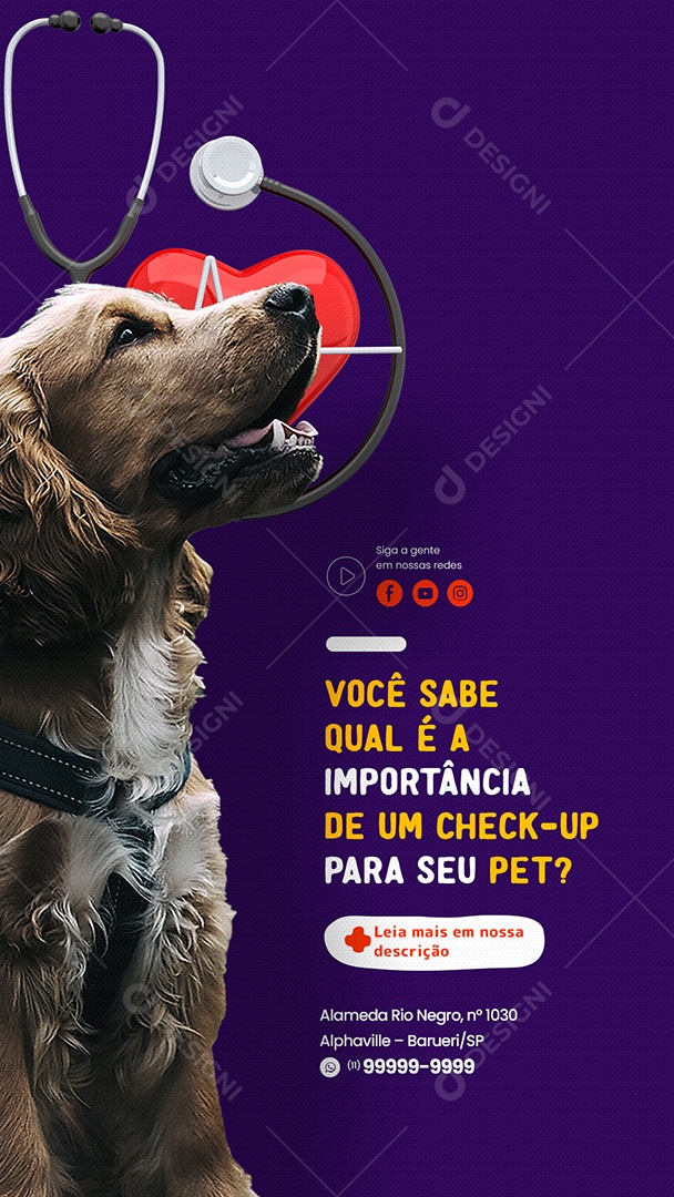 Story Do You Know the Importance of a Veterinary Clinic Check-Up Social Media Editable PSD