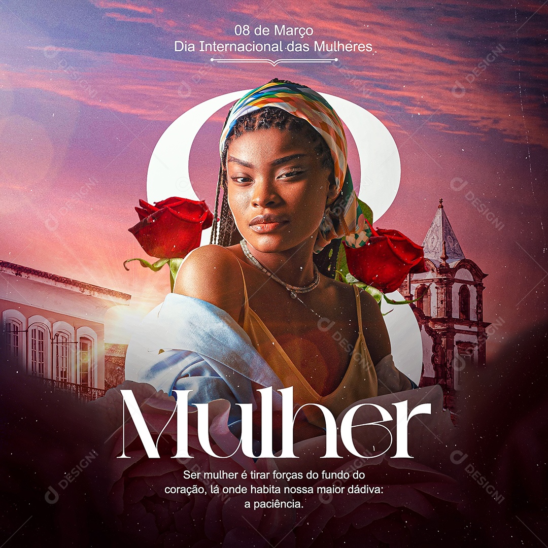 Social Media 08 de Março Dia Internacional da Mulher PSD Editável