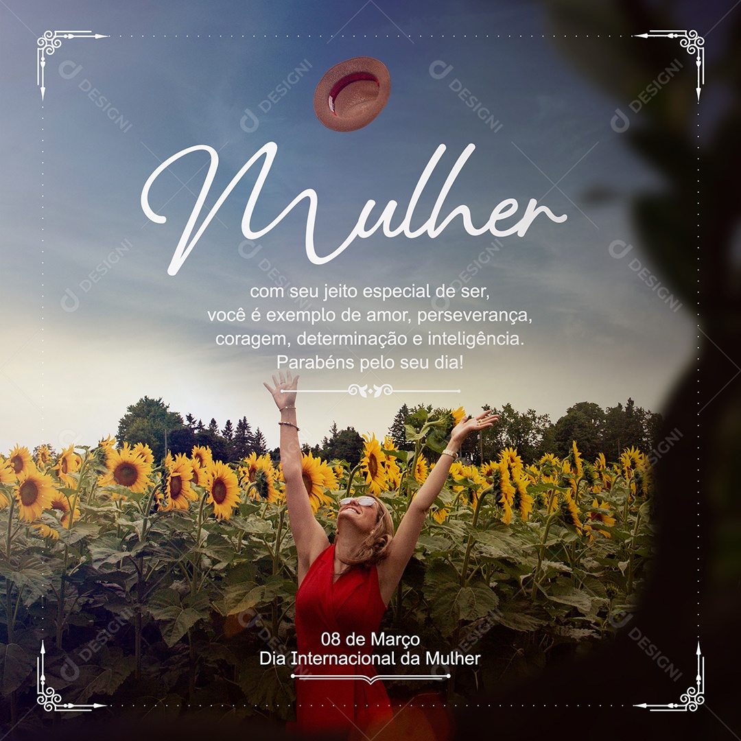 Social Media 08 de Março Dia Internacional da Mulher PSD Editável