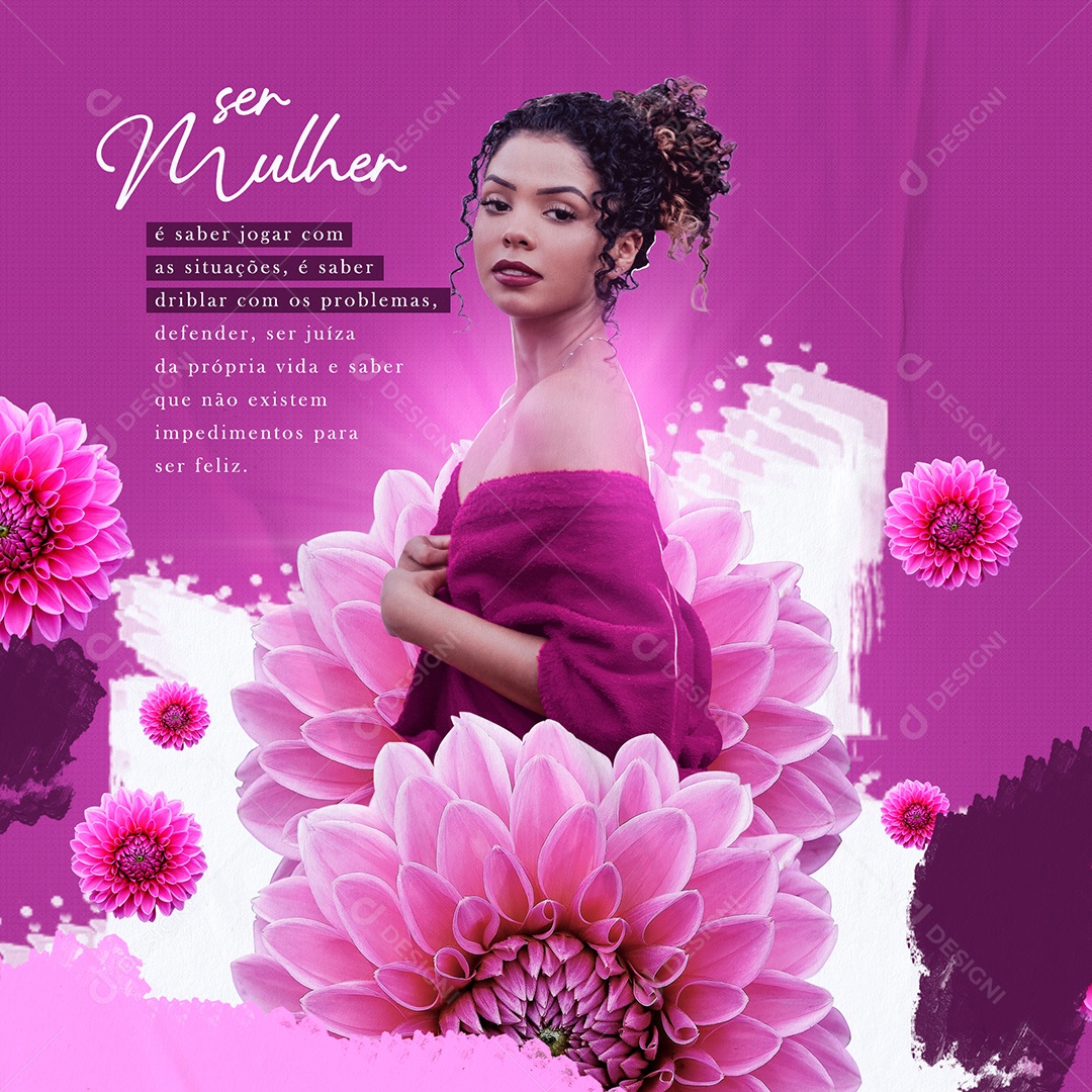 Dia Internacional da Mulher 8 De Março Social Media PSD Editável