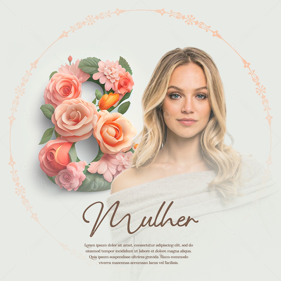 Dia Internacional da Mulher 8 De Março Social Media PSD Editável