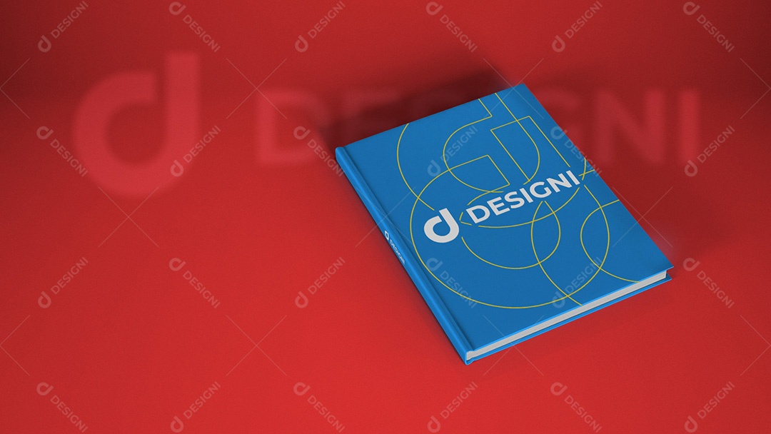 Mockup De Livro Azul Designi PSD Editável