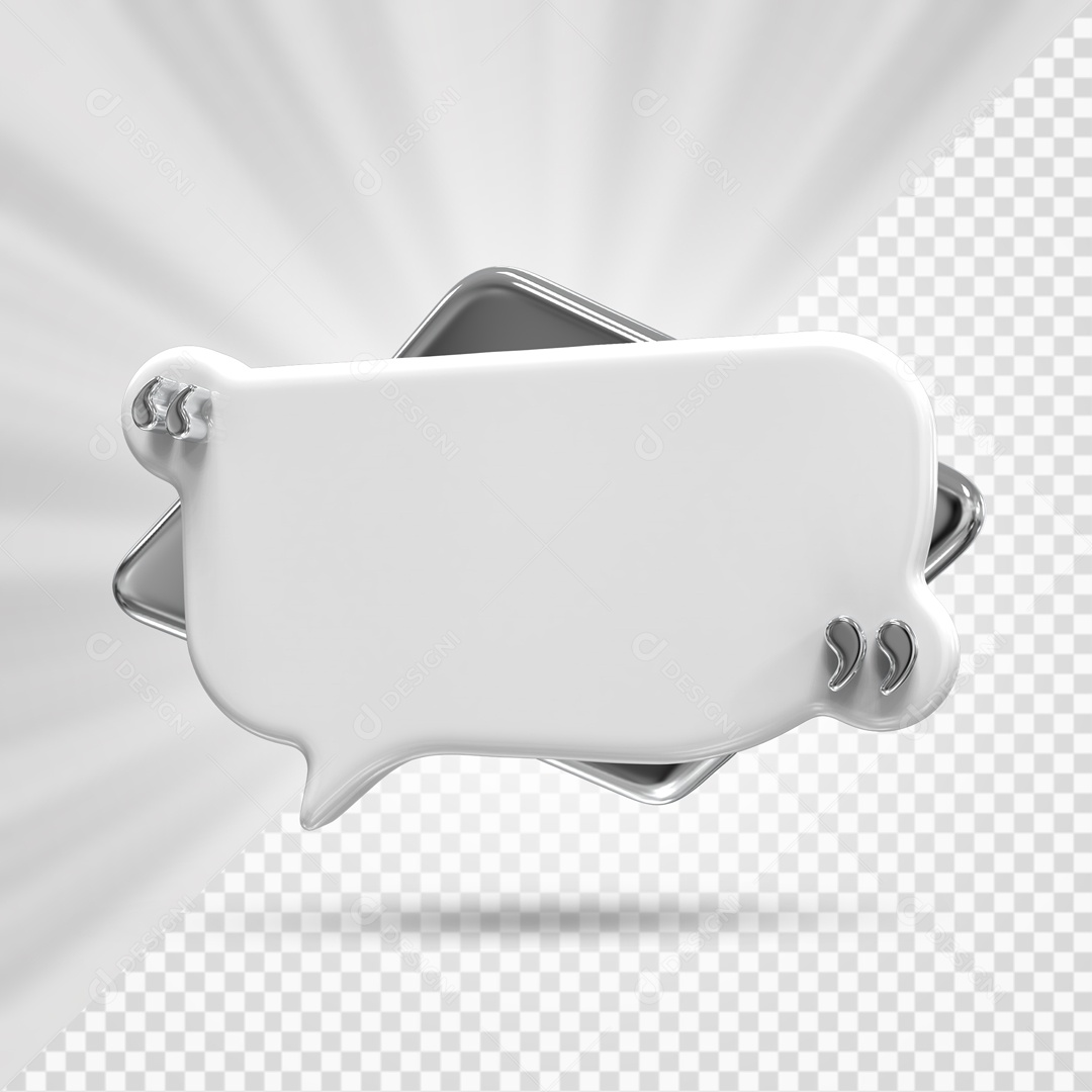 Caixa De Mensagem e Notificação Elemento 3D PSD