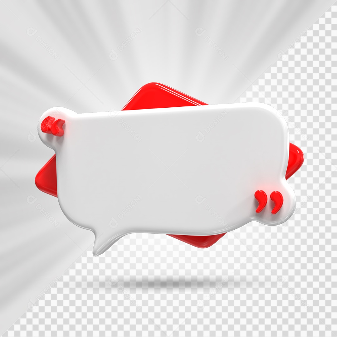 Caixa De Mensagem e Notificação Elemento 3D PSD