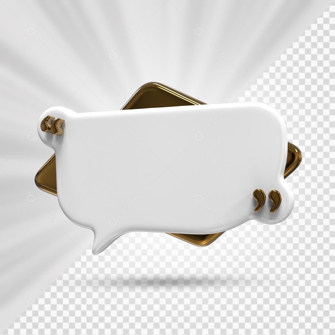 Caixa De Mensagem e Notificação Elemento 3D PSD