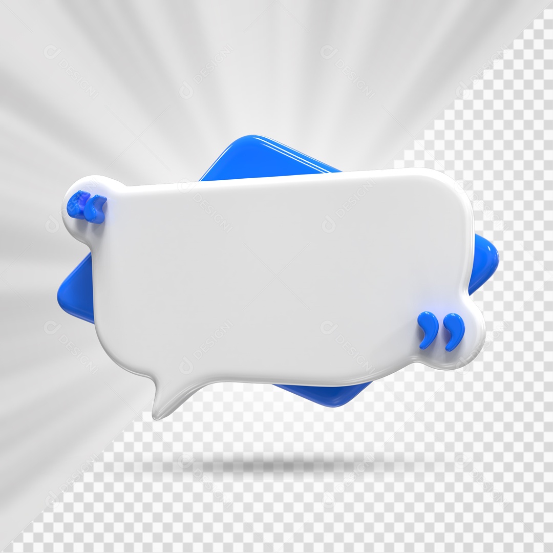 Caixa De Mensagem e Notificação Elemento 3D PSD