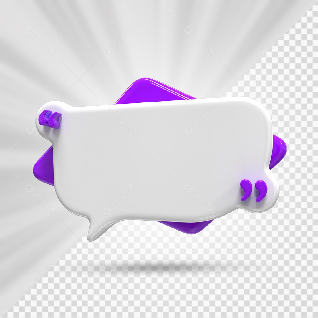 Caixa De Mensagem e Notificação Elemento 3D PSD