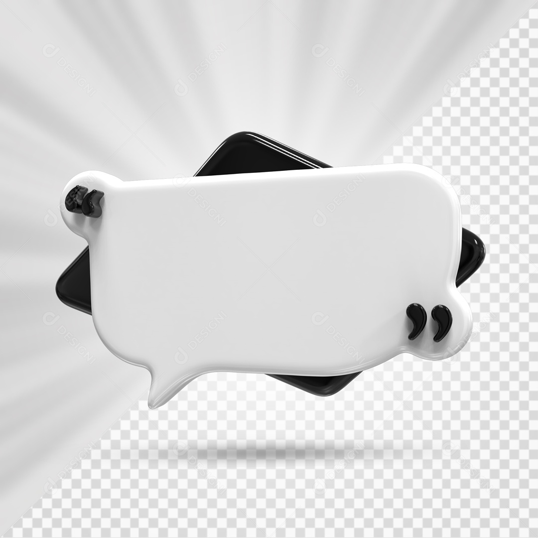 Caixa De Mensagem e Notificação Elemento 3D PSD