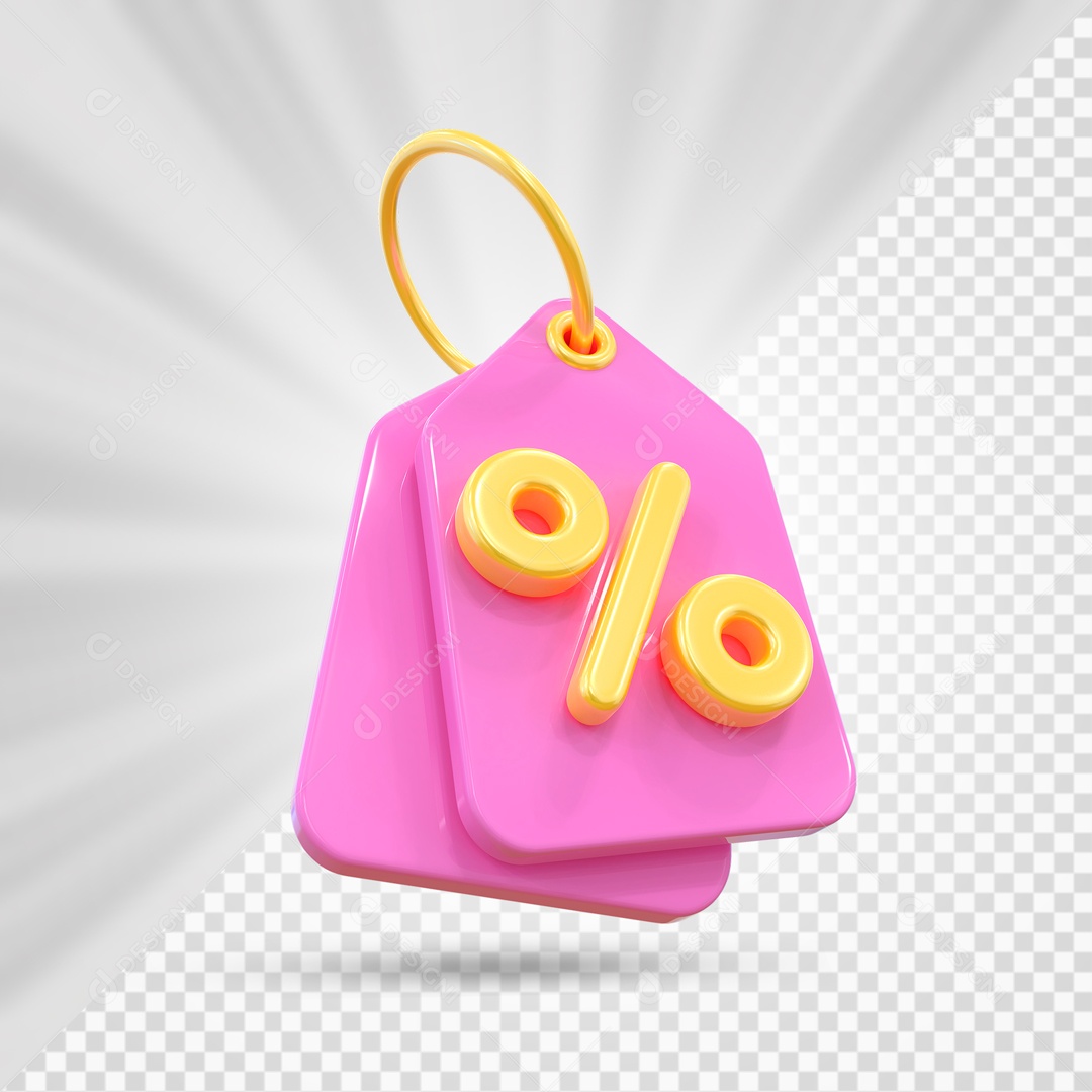 Etiqueta De Desconto Elemento 3D PSD