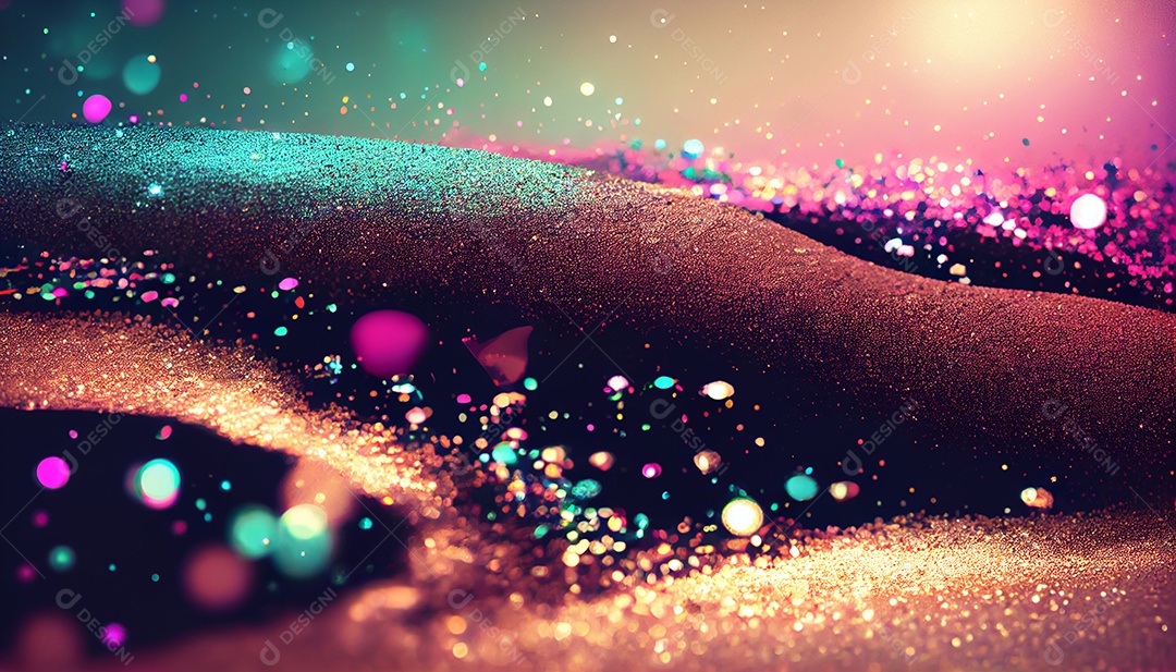 Background de glitter rosa e dourado