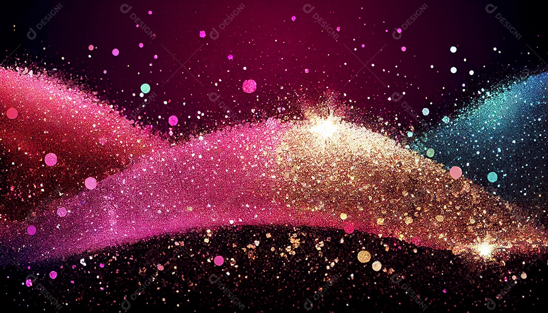 Background de glitter rosa e dourado