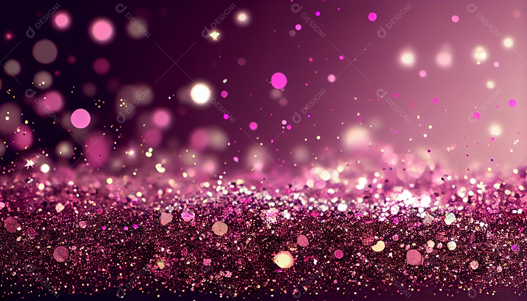 Background de glitter dourado e rosa
