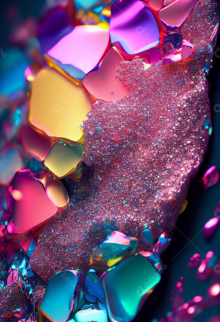 Background de glitter rosa e azul