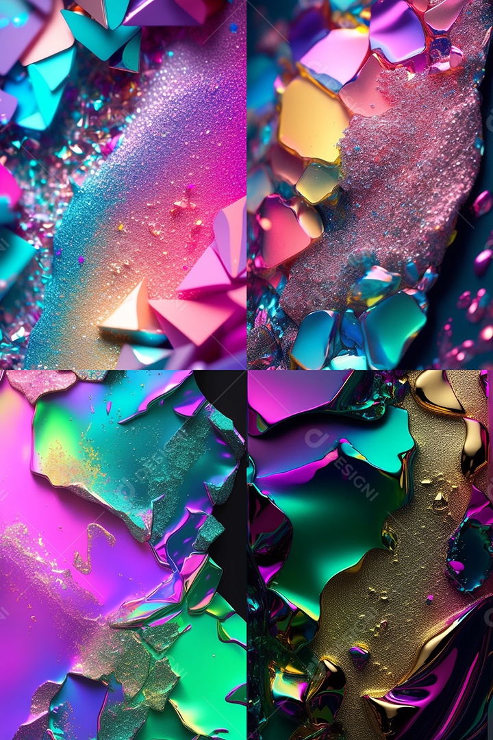 Background de glitter holográfico