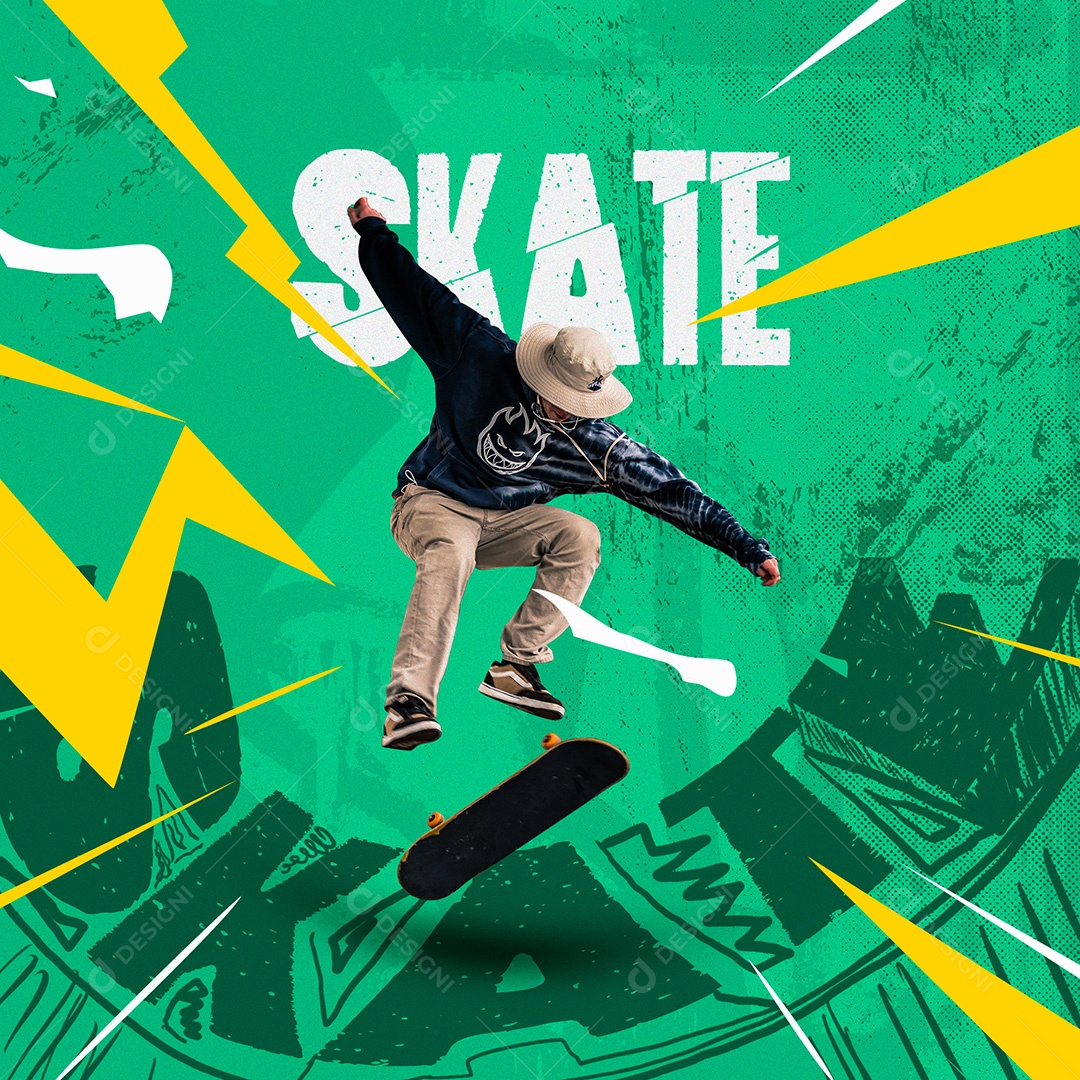 Skate Skatista Loja de Skate Social Media PSD Editável