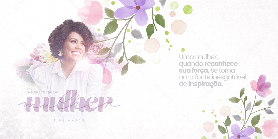Carrossel Dia Internacional da Mulher 8 De Março Social Media PSD Editável