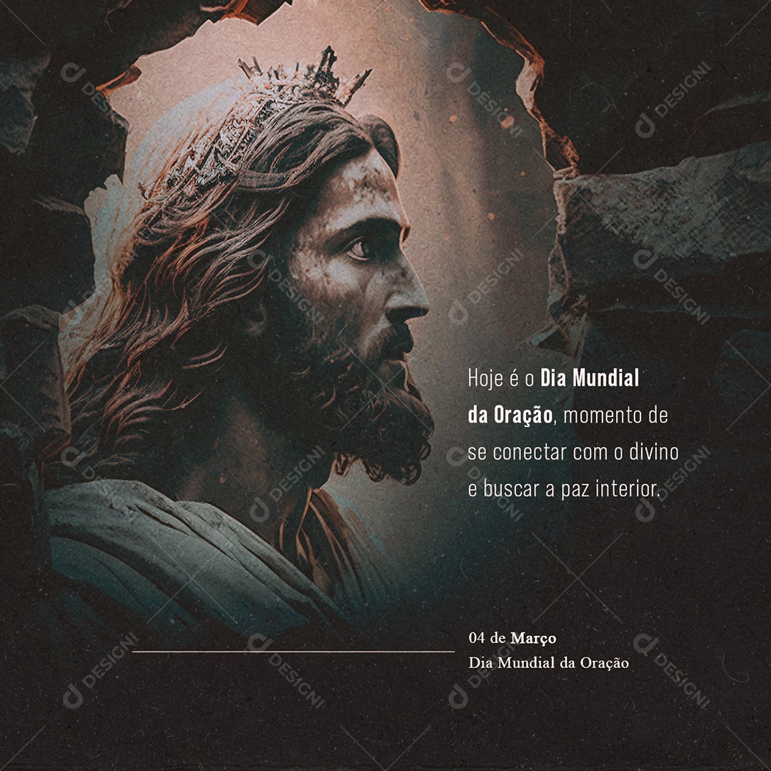 Dia Mundial da Oração 4 de Março Social Media PSD Editável