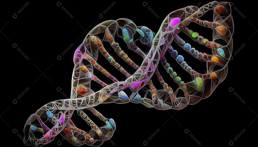 Fundo de hélice de DNA realista