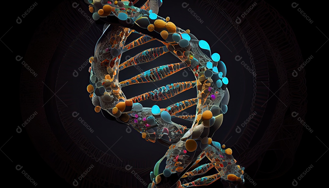 Fundo de hélice de DNA realista