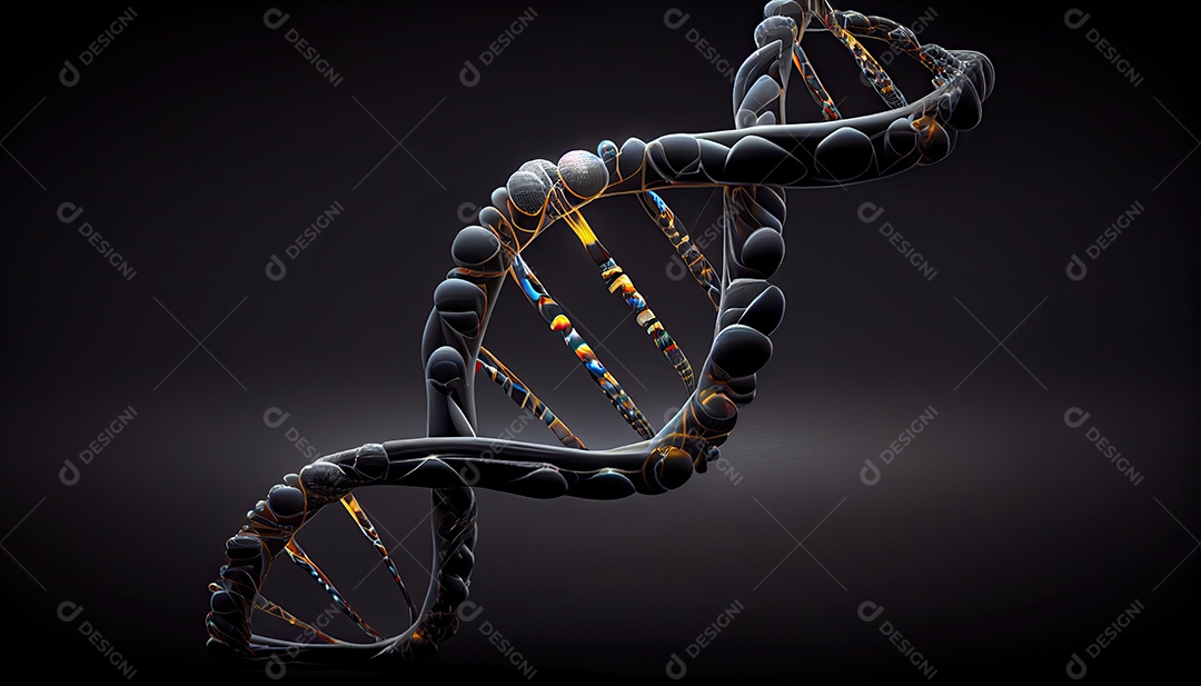 Fundo de hélice de DNA realista