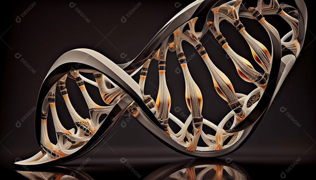 Fundo de hélice de DNA realista