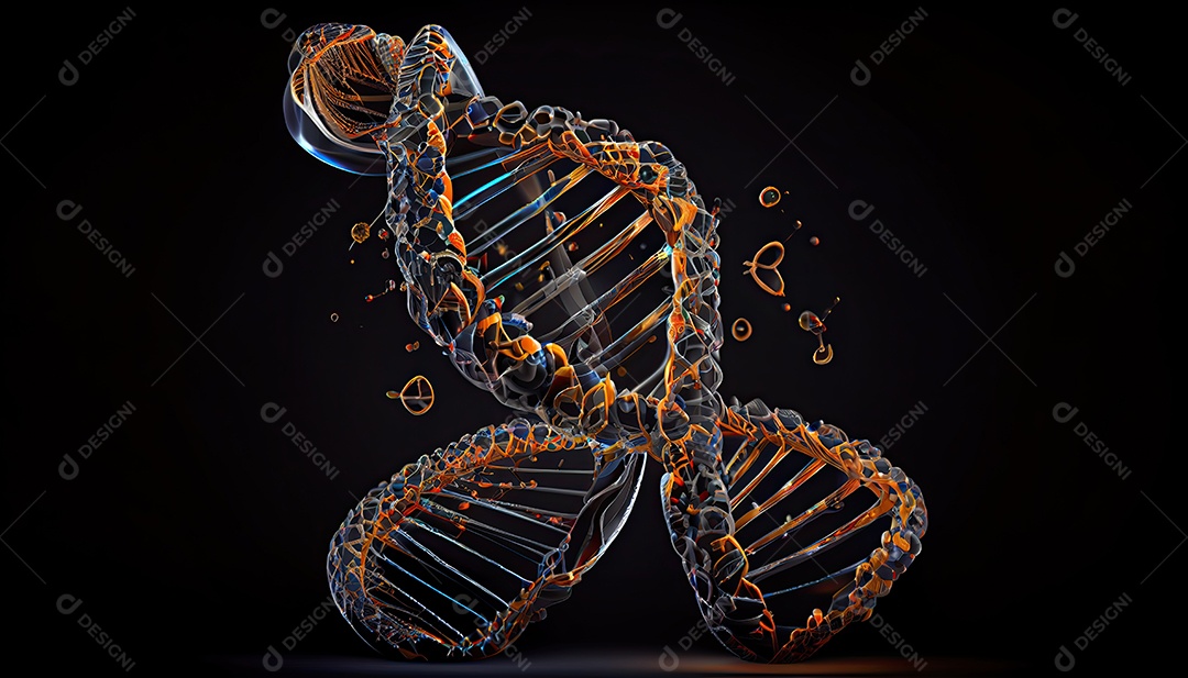 Fundo de hélice de DNA realista