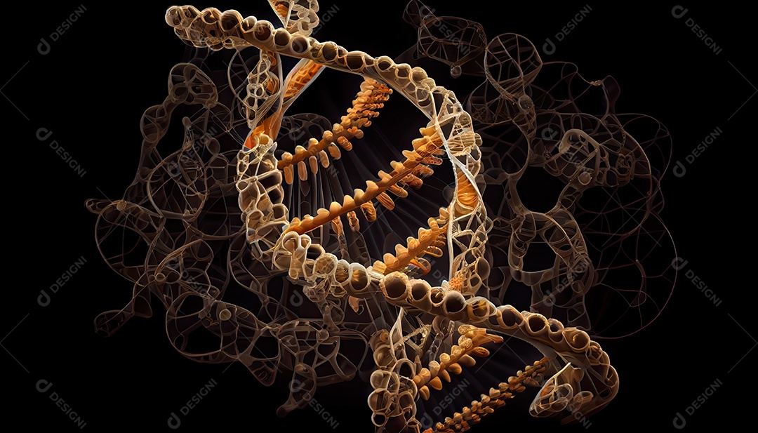 Fundo de hélice de DNA realista