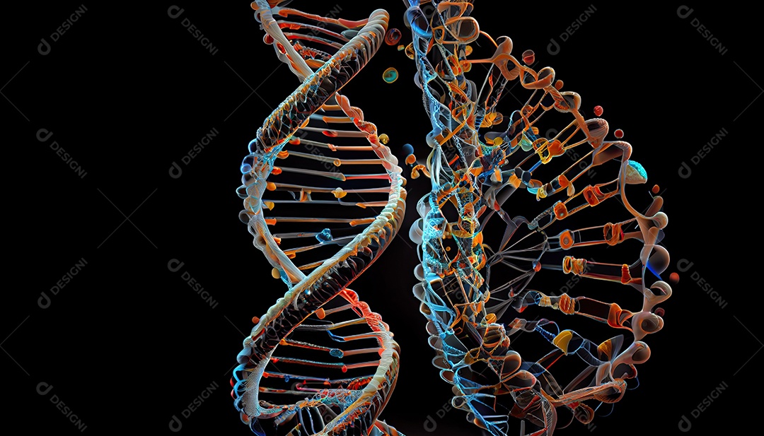 Fundo de hélice de DNA realista