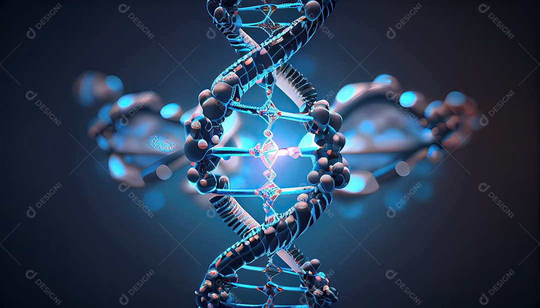 Fundo de hélice de DNA realista