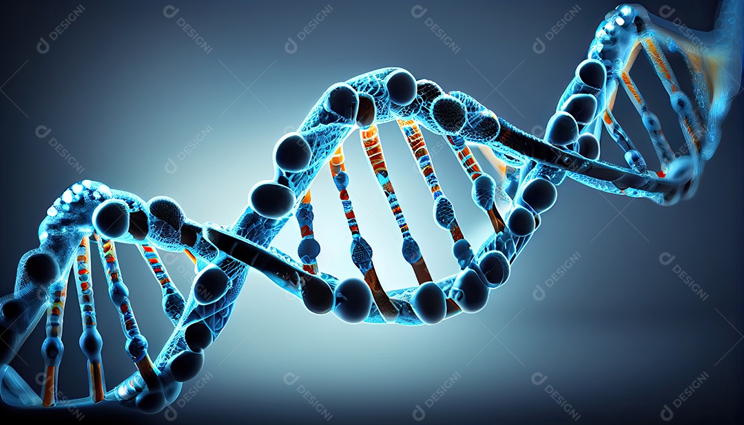 Fundo de hélice de DNA realista