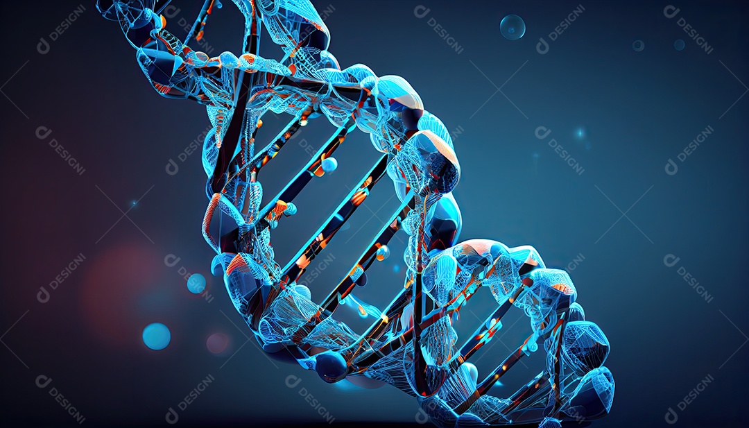 Fundo de hélice de DNA realista
