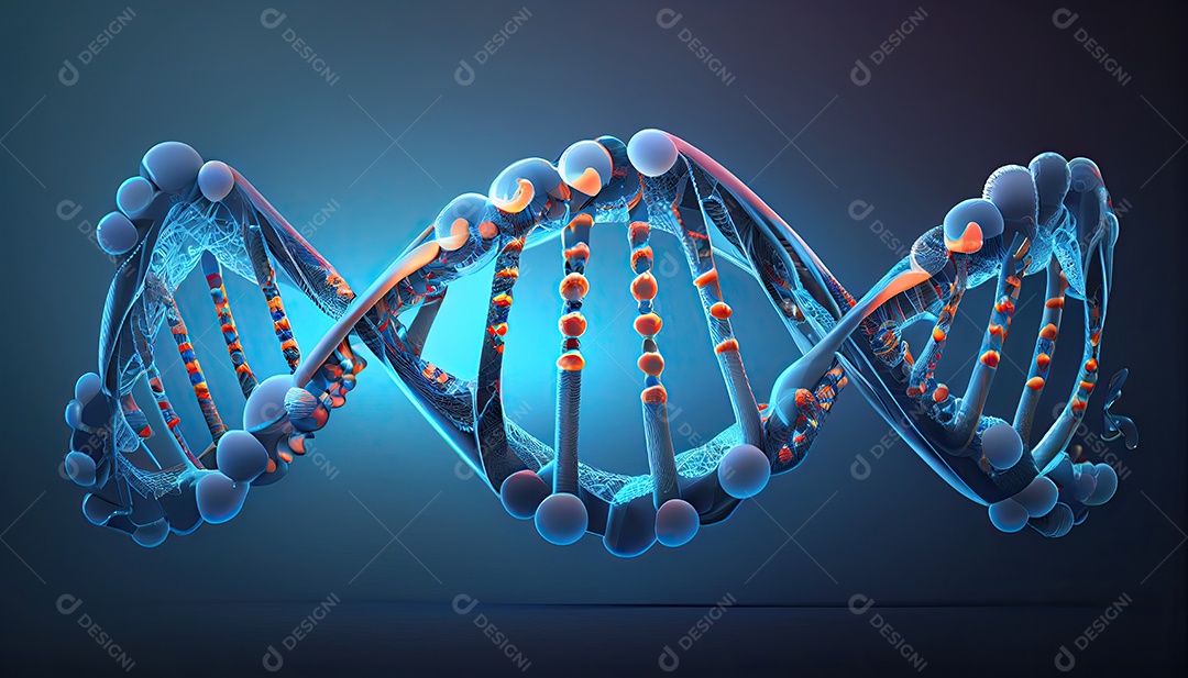 Fundo de hélice de DNA realista