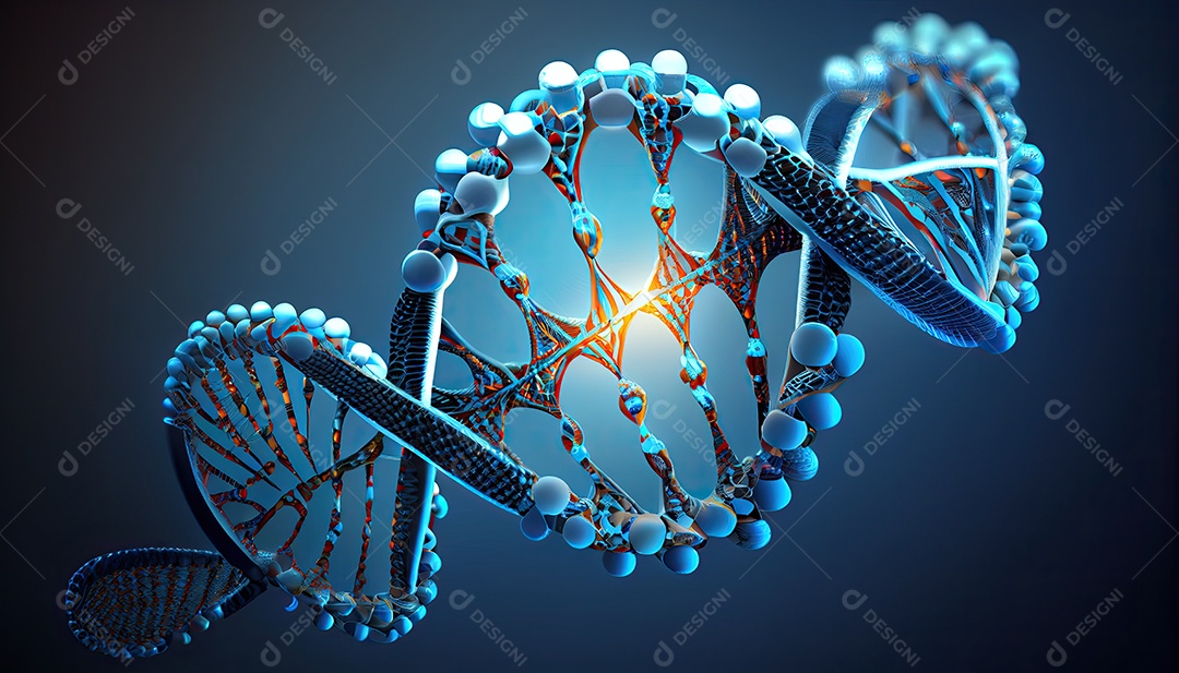 Fundo de hélice de DNA realista