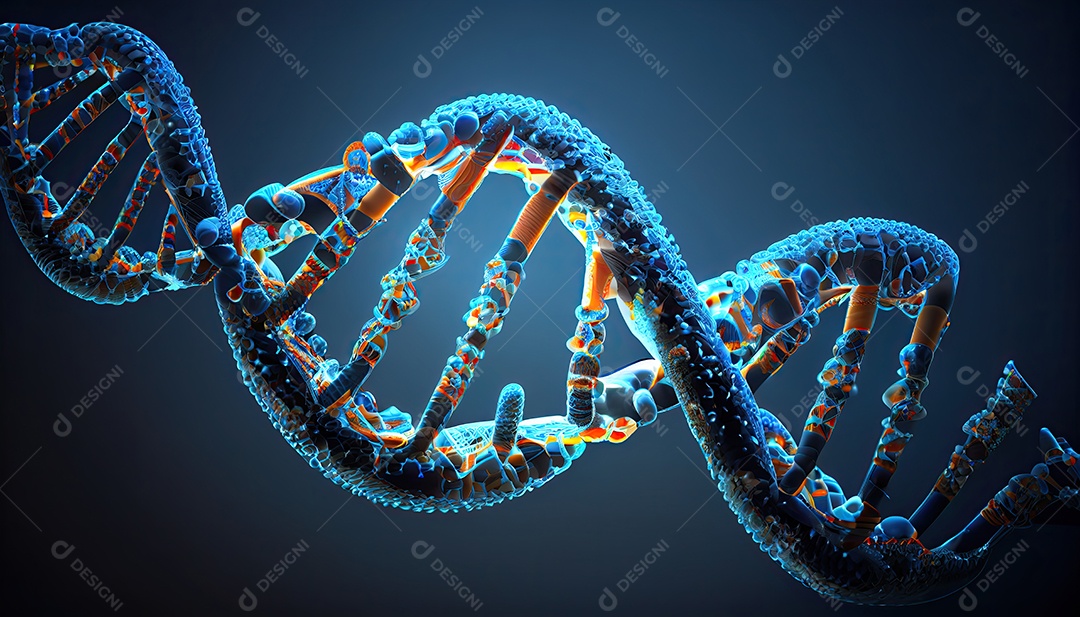Fundo de hélice de DNA realista